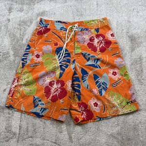 Y2K Polo sport Ralph Lauren Nylon board shorts men’s size 32 floral multicolor